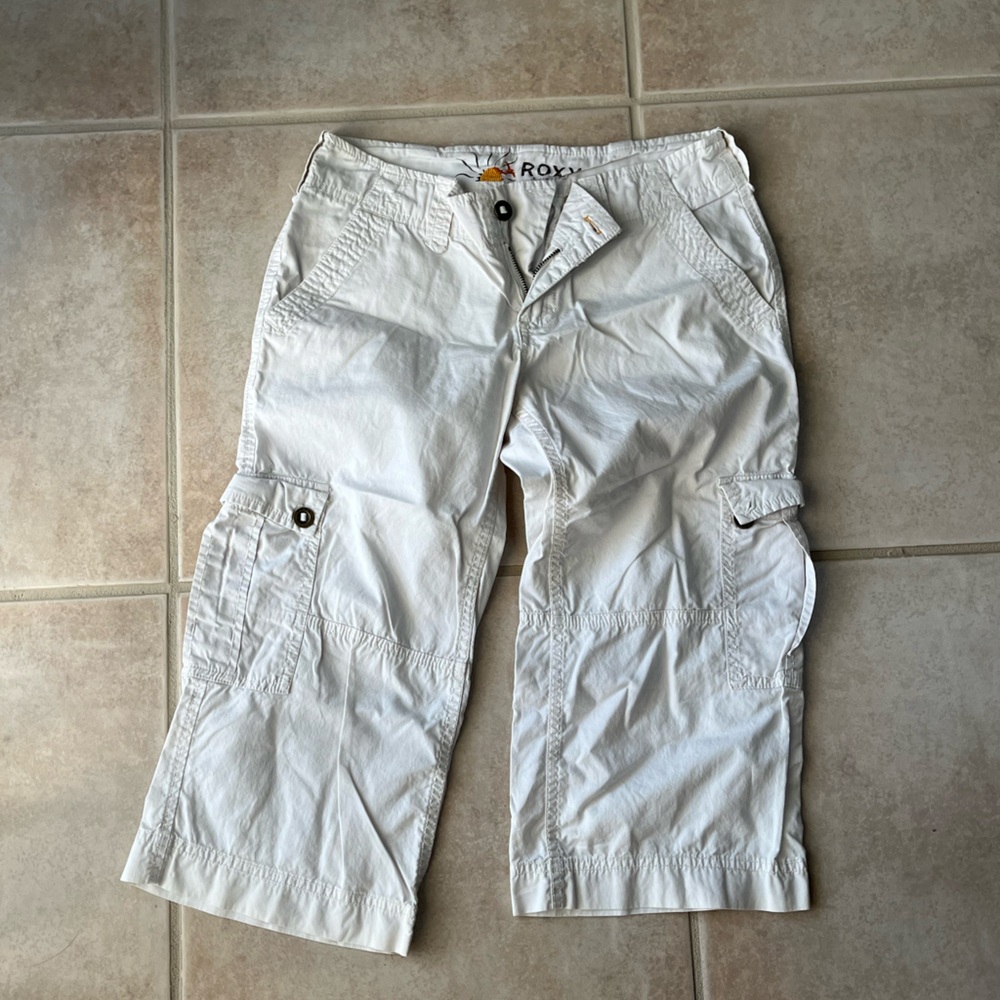 Roxy White Cargo Capris